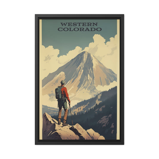 Vintage Colorado Travel Poster - Western Colorado Mountain Exploration Art Framed Posters