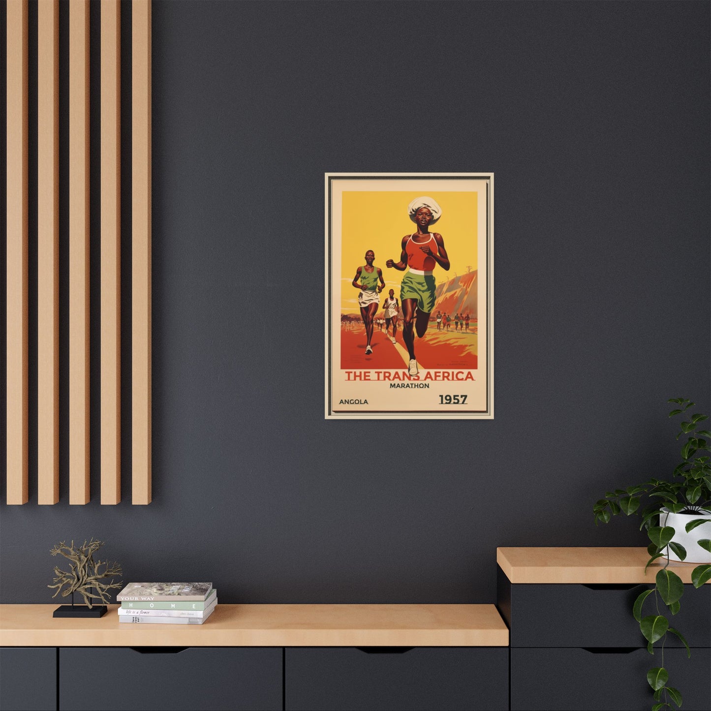 Trans-Africa Marathon 1957 Vintage Poster | Fine Art Print