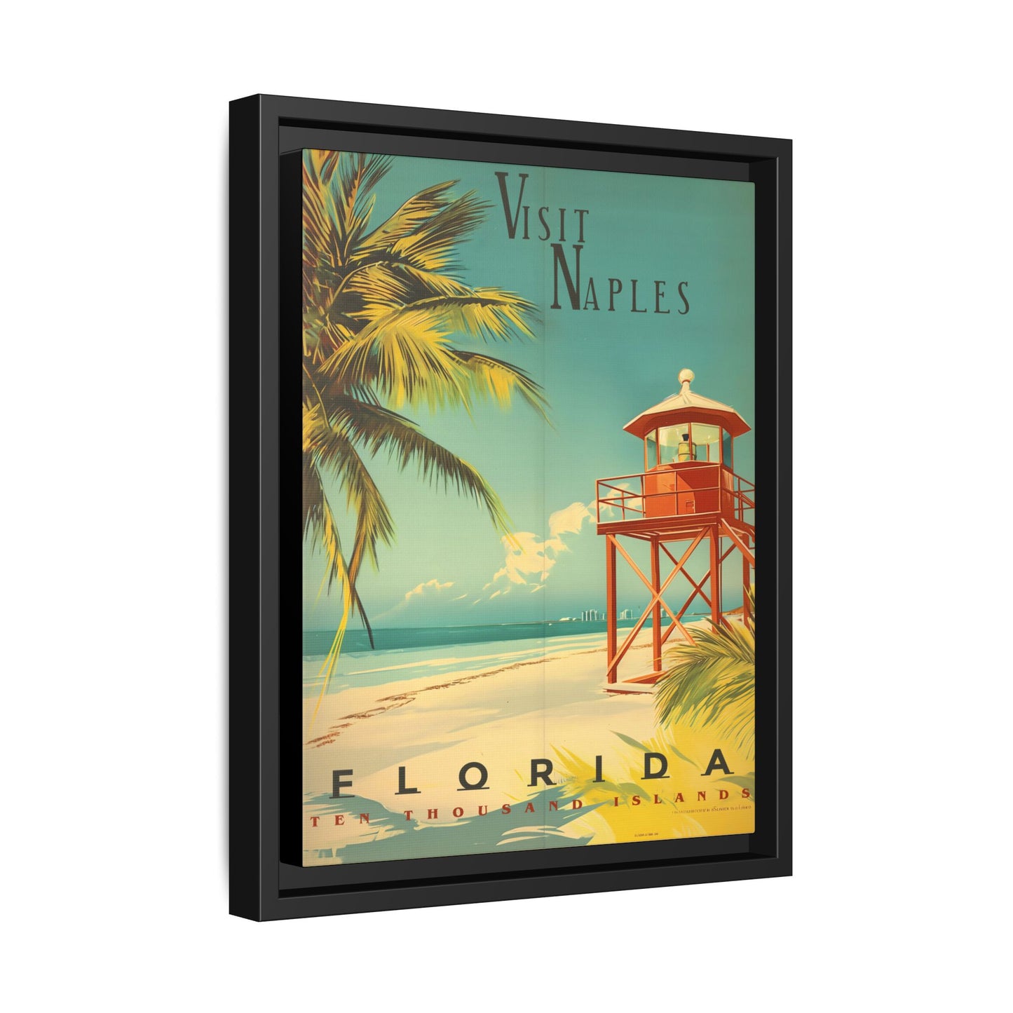Naples Florida Vintage Beach Poster | Museum-Quality Fine Art Print