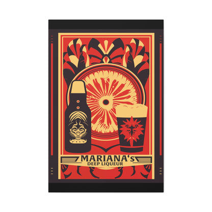 "Mariana’s Deep Liqueur Artistic Matte Canvas" Matte Canvas, Stretched, 1.25"