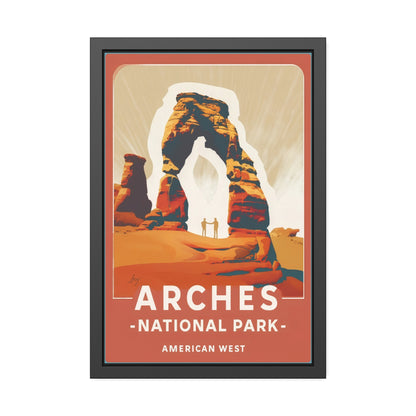 Arches National Park Framed Poster — Vintage American West Travel Art
