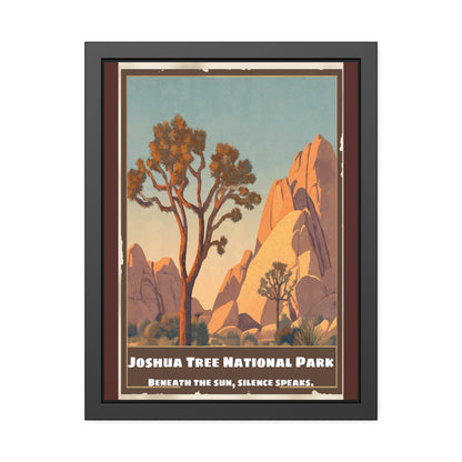 Framed Poster — Joshua Tree National Park Vintage Travel Art