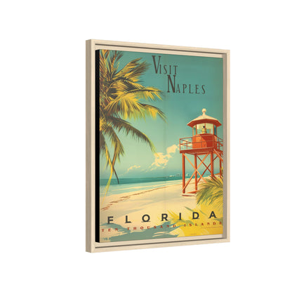 Naples Florida Vintage Beach Poster | Museum-Quality Fine Art Print