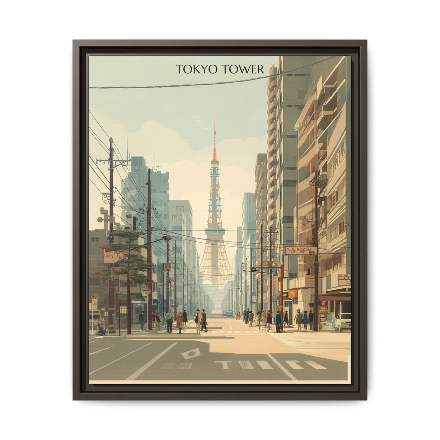 Tokyo Tower Vintage Travel Poster | Museum-Quality Fine Art Print