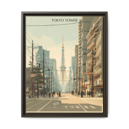 Tokyo Tower Vintage Travel Poster | Museum-Quality Fine Art Print
