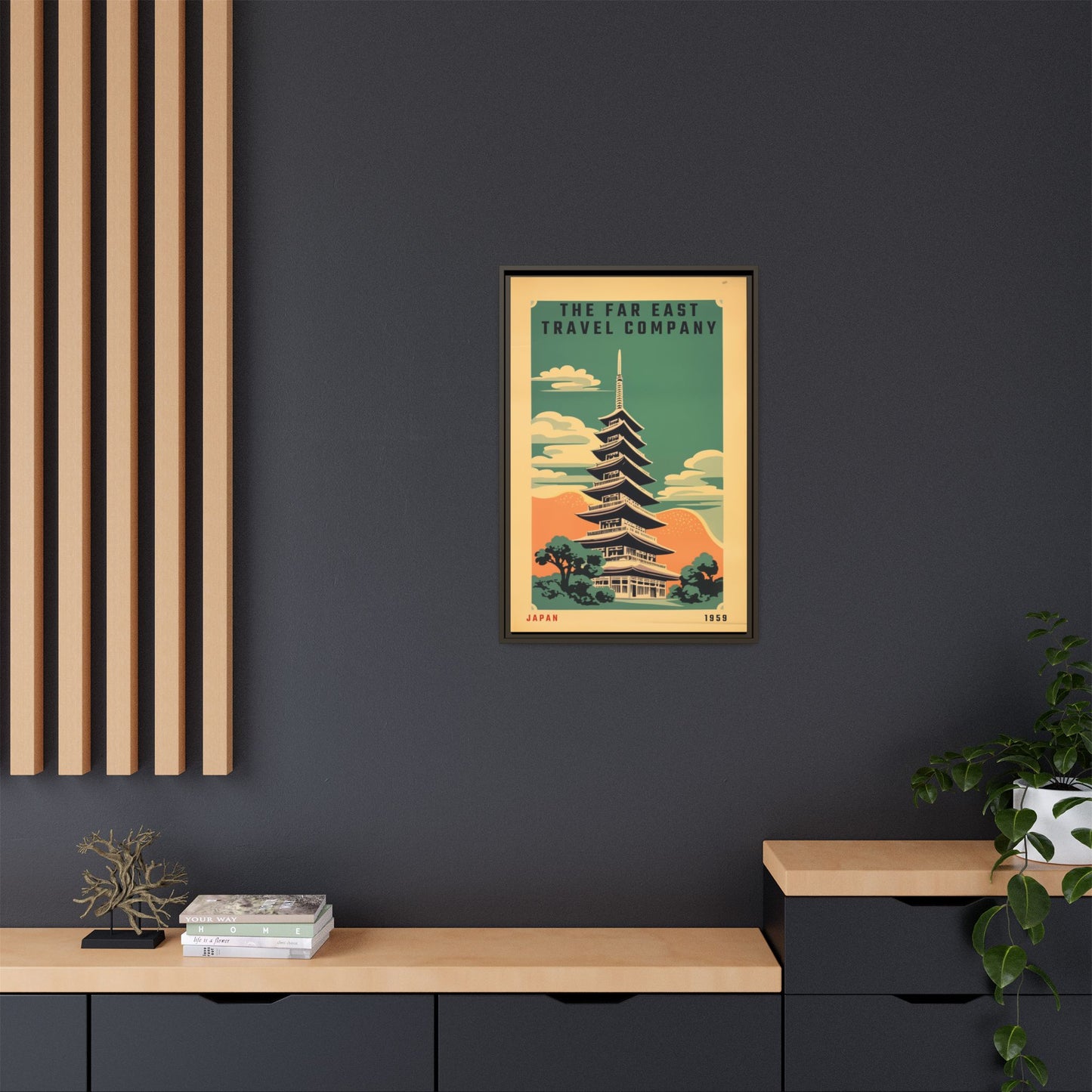 Japan Pagoda Vintage Poster | Museum-Quality Fine Art Print