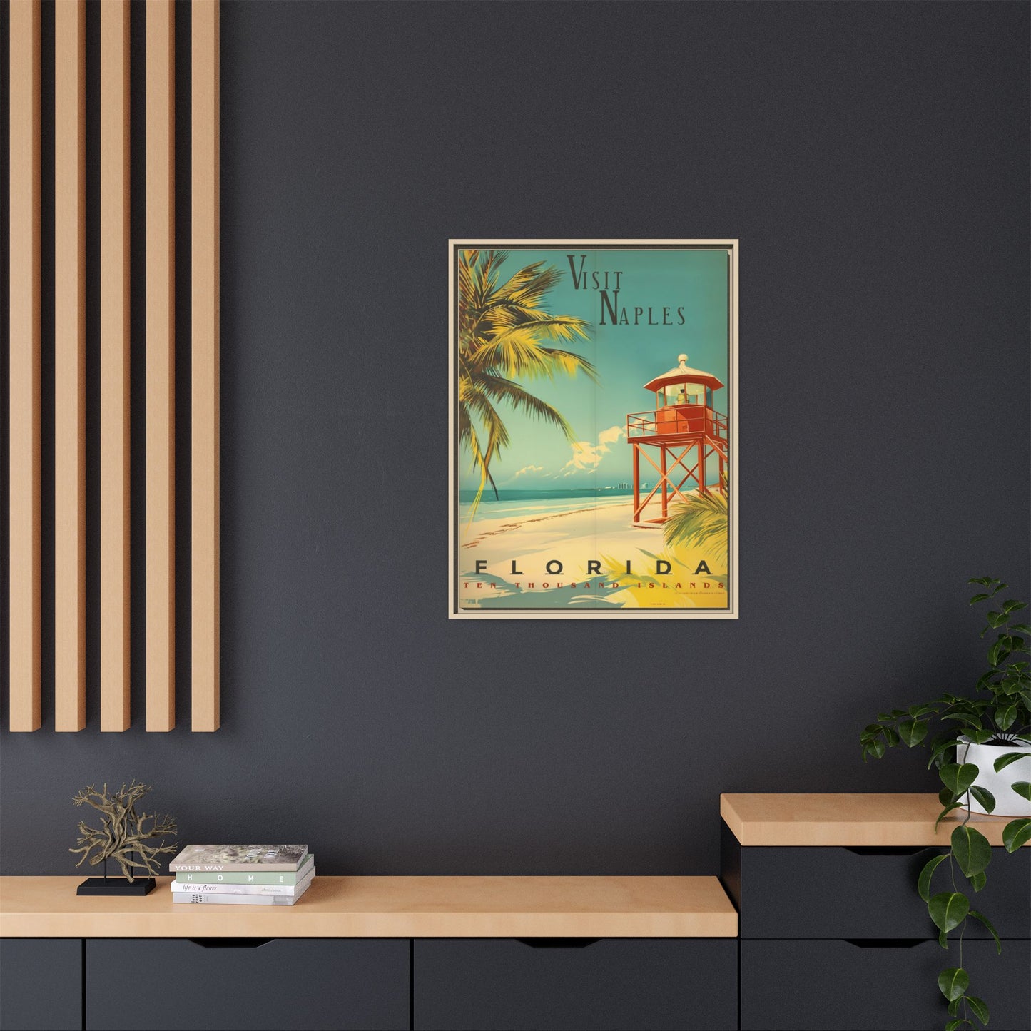 Naples Florida Vintage Beach Poster | Museum-Quality Fine Art Print