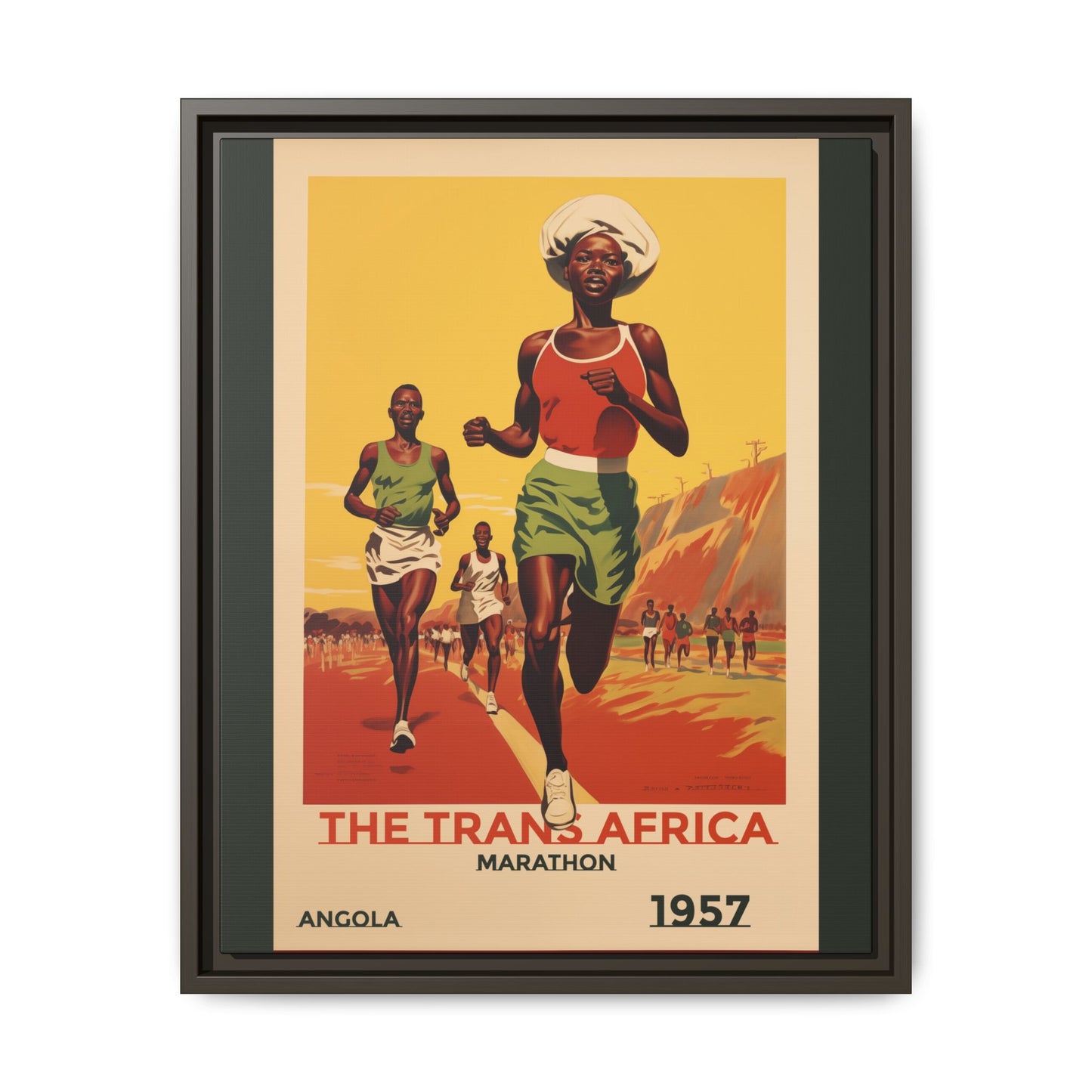 Trans-Africa Marathon 1957 Vintage Poster | Fine Art Print