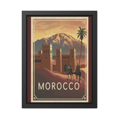 Framed Morocco Travel Poster — Vintage Desert Wall Art_M