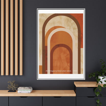 Abstract Arch Framed Canvas Wall Art — Mid-Century Modern Minimalist Decor | Vintageanna