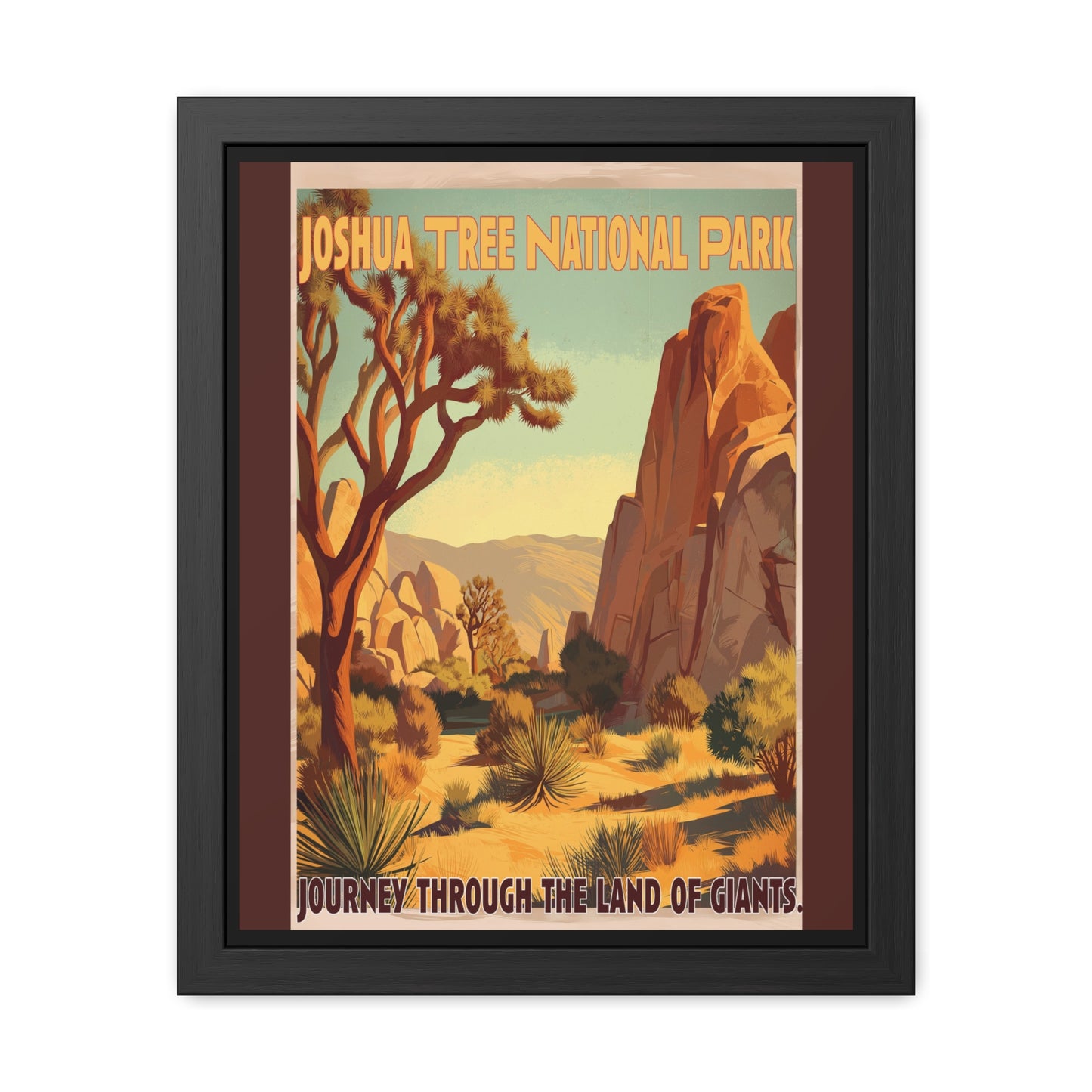 Joshua Tree National Park Framed Poster — Vintage Travel Wall Art_M
