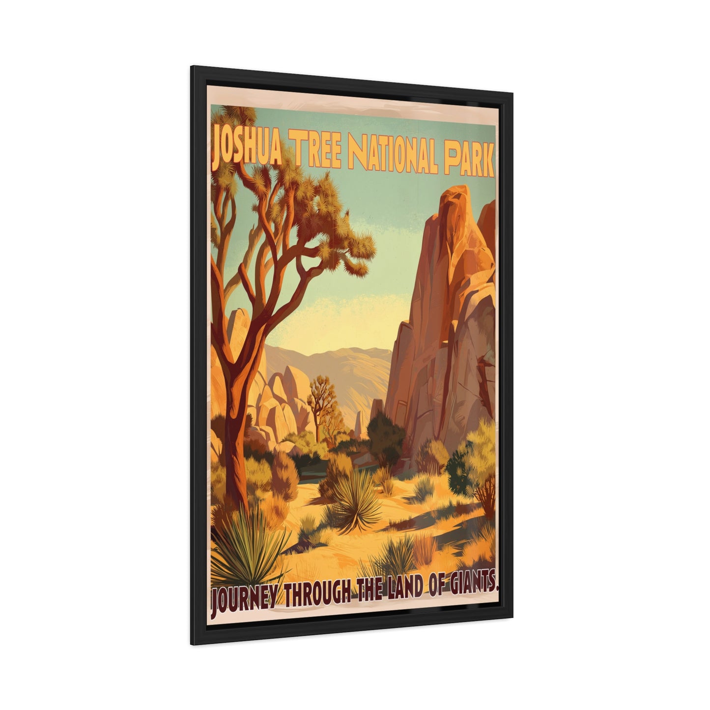 Joshua Tree National Park Framed Poster — Vintage Travel Wall Art_M