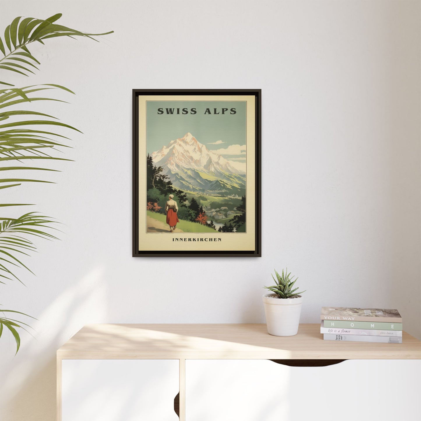 Swiss Alps Vintage Travel Poster | Fine Art Print