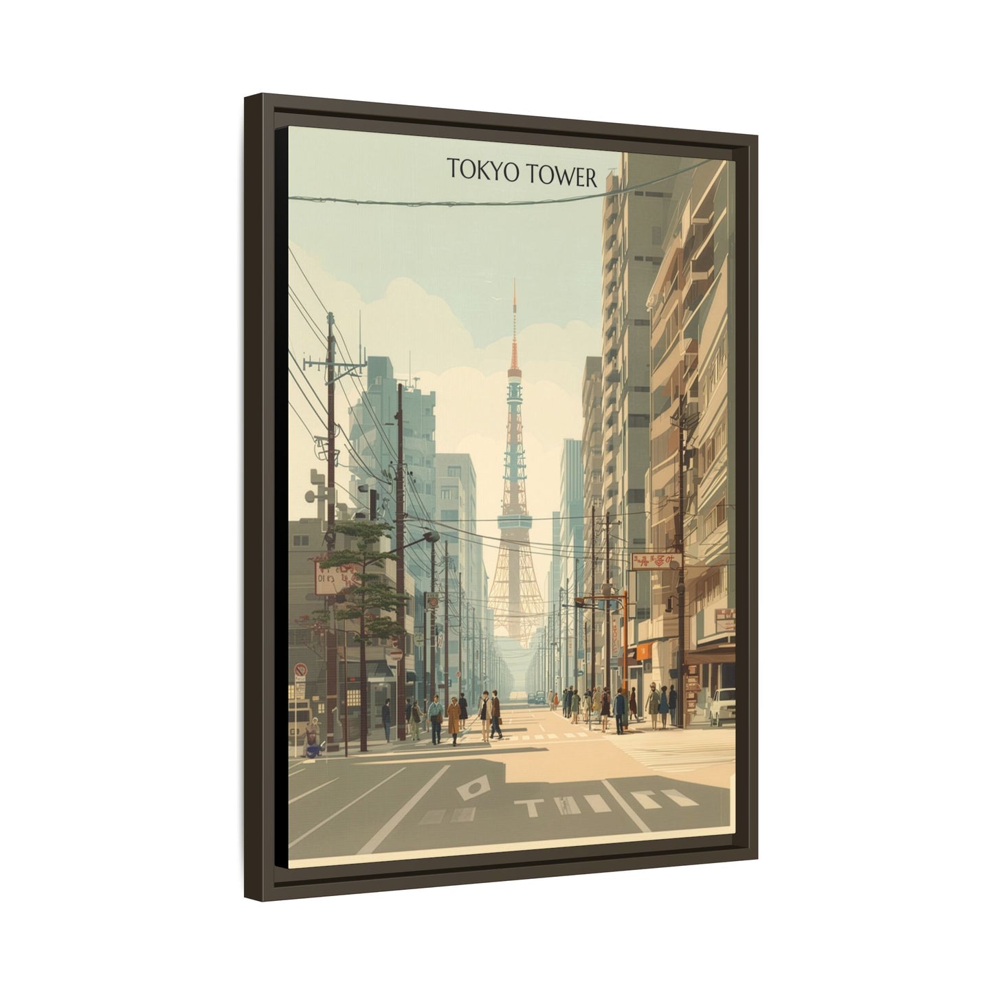 Tokyo Tower Vintage Travel Poster | Museum-Quality Fine Art Print