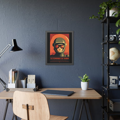 Framed Poster — La Femmina di Ferro Retro Sci‑Fi Art Print