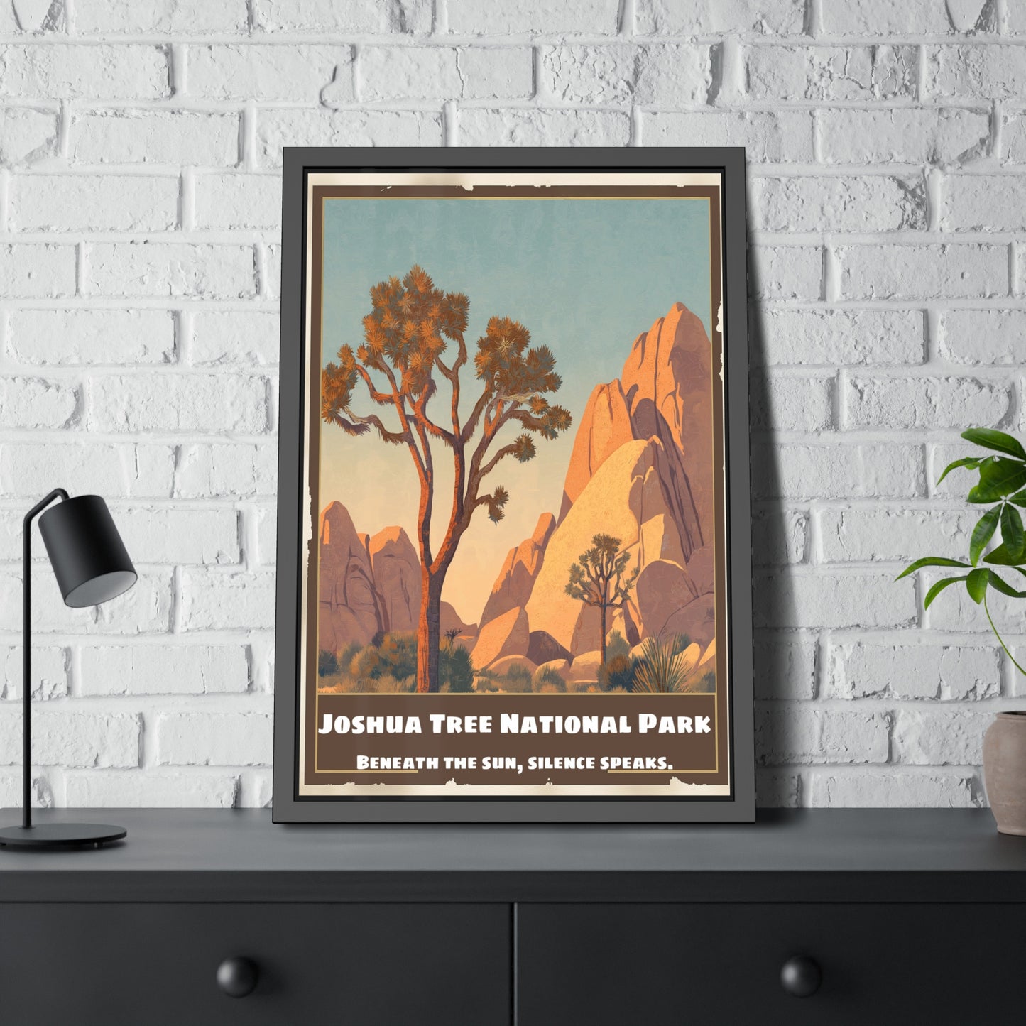 Framed Poster — Joshua Tree National Park Vintage Travel Art