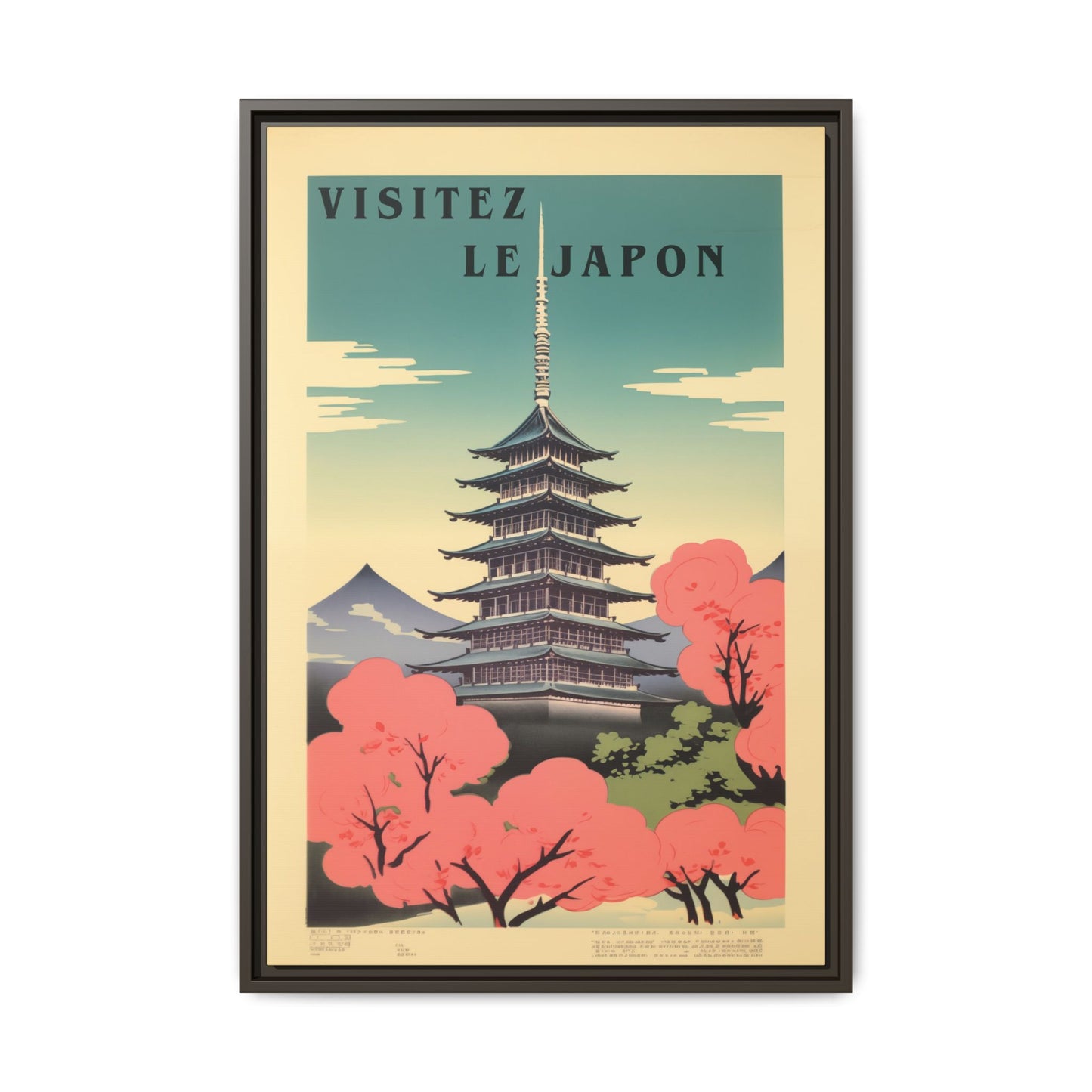 Visitez le Japon Japanese Travel Vintage Poster | Museum-Quality Fine Art Print