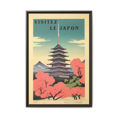 Visitez le Japon Japanese Travel Vintage Poster | Museum-Quality Fine Art Print
