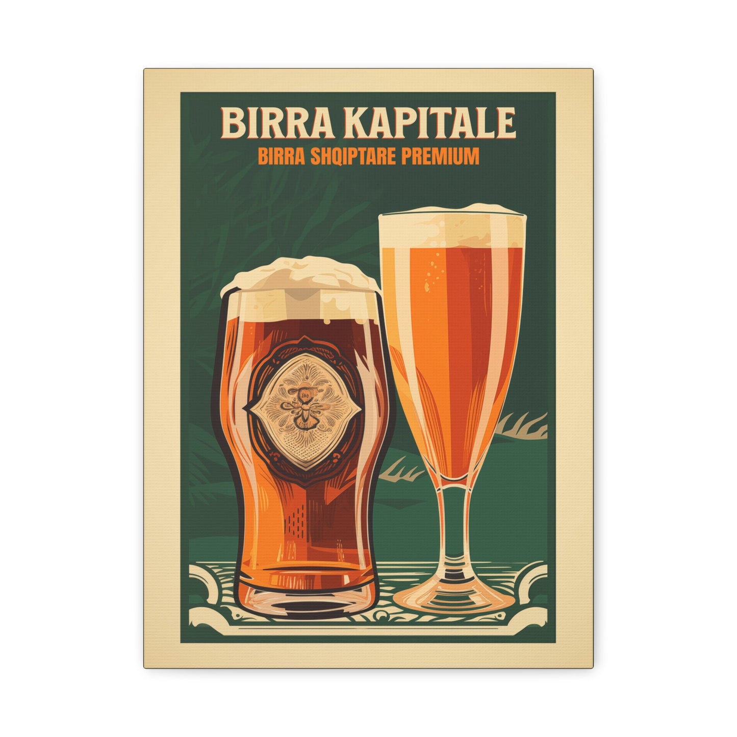 "Vintage Birra Kapitale Poster - Birra Kapitale Premium Frameless Stretched Matte Canvas" Matte Canvas, Stretched, 1.25"