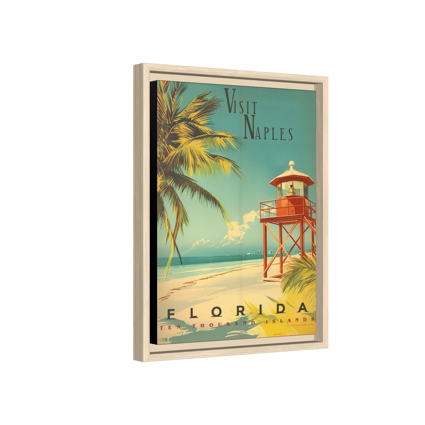 Naples Florida Vintage Beach Poster | Museum-Quality Fine Art Print