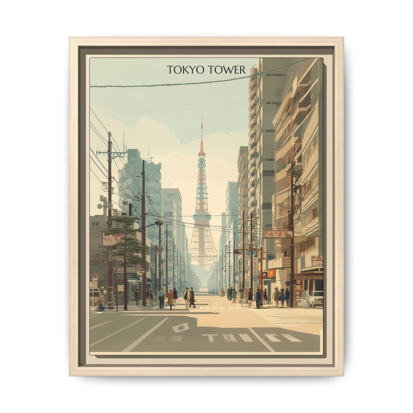 Tokyo Tower Vintage Travel Poster | Museum-Quality Fine Art Print
