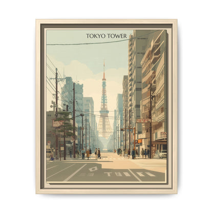 Tokyo Tower Vintage Travel Poster | Museum-Quality Fine Art Print