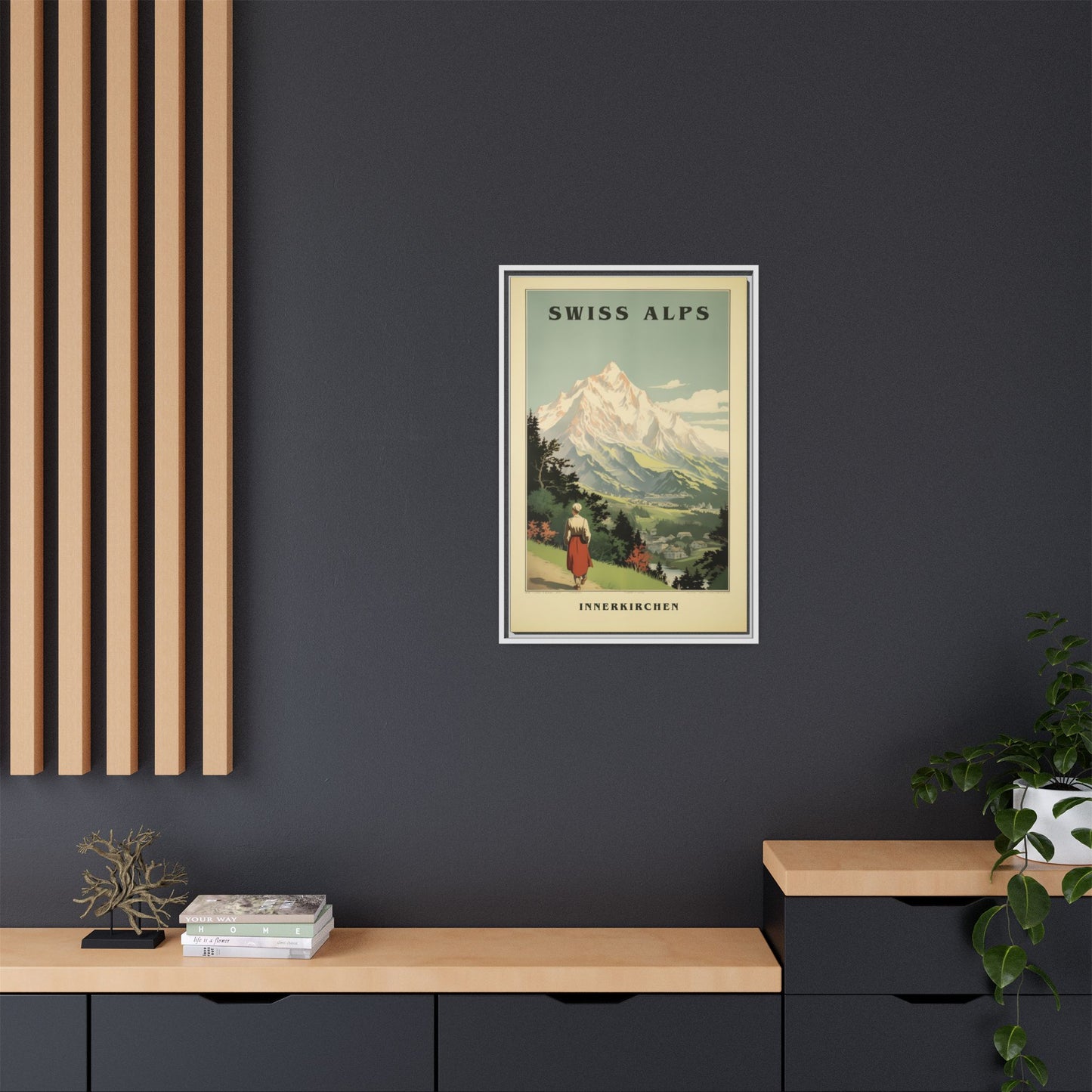 Swiss Alps Vintage Travel Poster | Fine Art Print