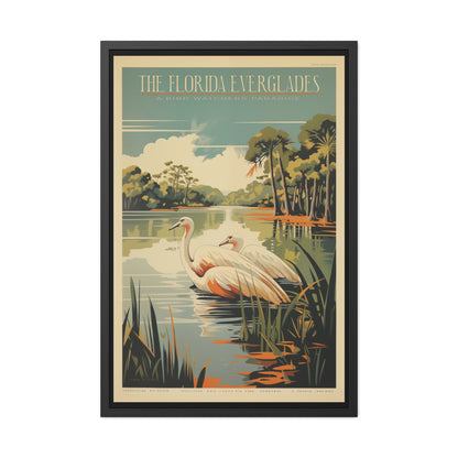 "The Florida Everglades - Bird Watcher’s Paradise Framed Poster"