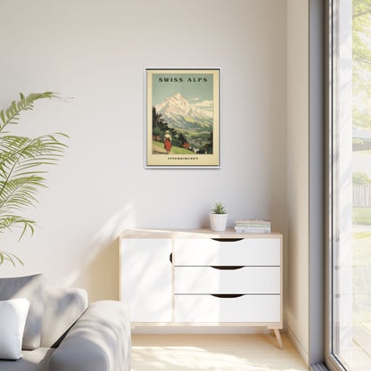 Swiss Alps Vintage Travel Poster | Fine Art Print