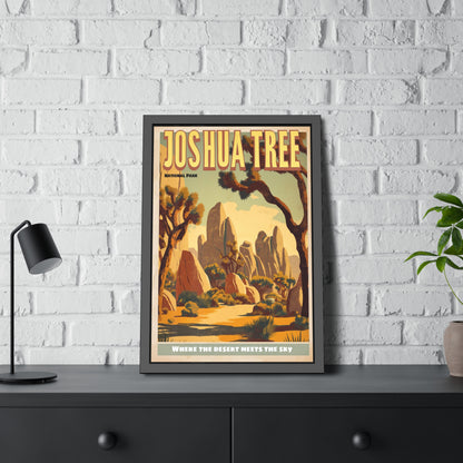 Joshua Tree Framed Poster - Vintage National Park Travel Print