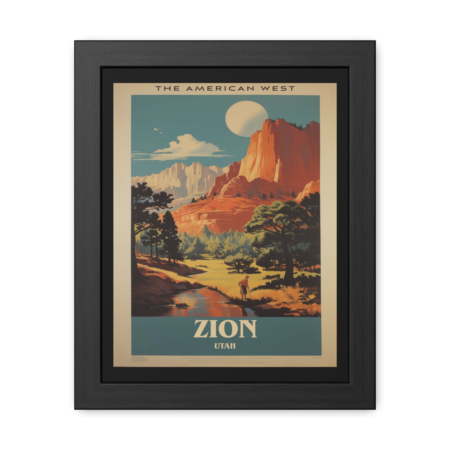 Vintage Utah Poster - Zion National Park, The American West Art Print Framed Posters