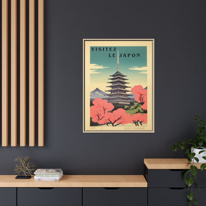 Visitez le Japon Japanese Travel Vintage Poster | Museum-Quality Fine Art Print