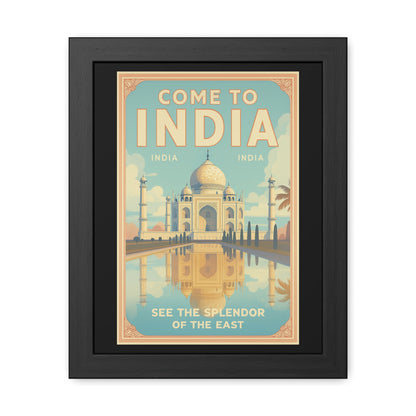 Vintage India Travel Framed Poster — See the Splendor of the East | Vintageanna_M