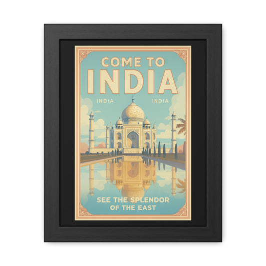 Vintage India Travel Framed Poster — See the Splendor of the East | Vintageanna_M