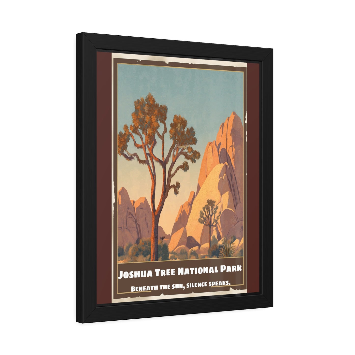 Framed Poster — Joshua Tree National Park Vintage Travel Art