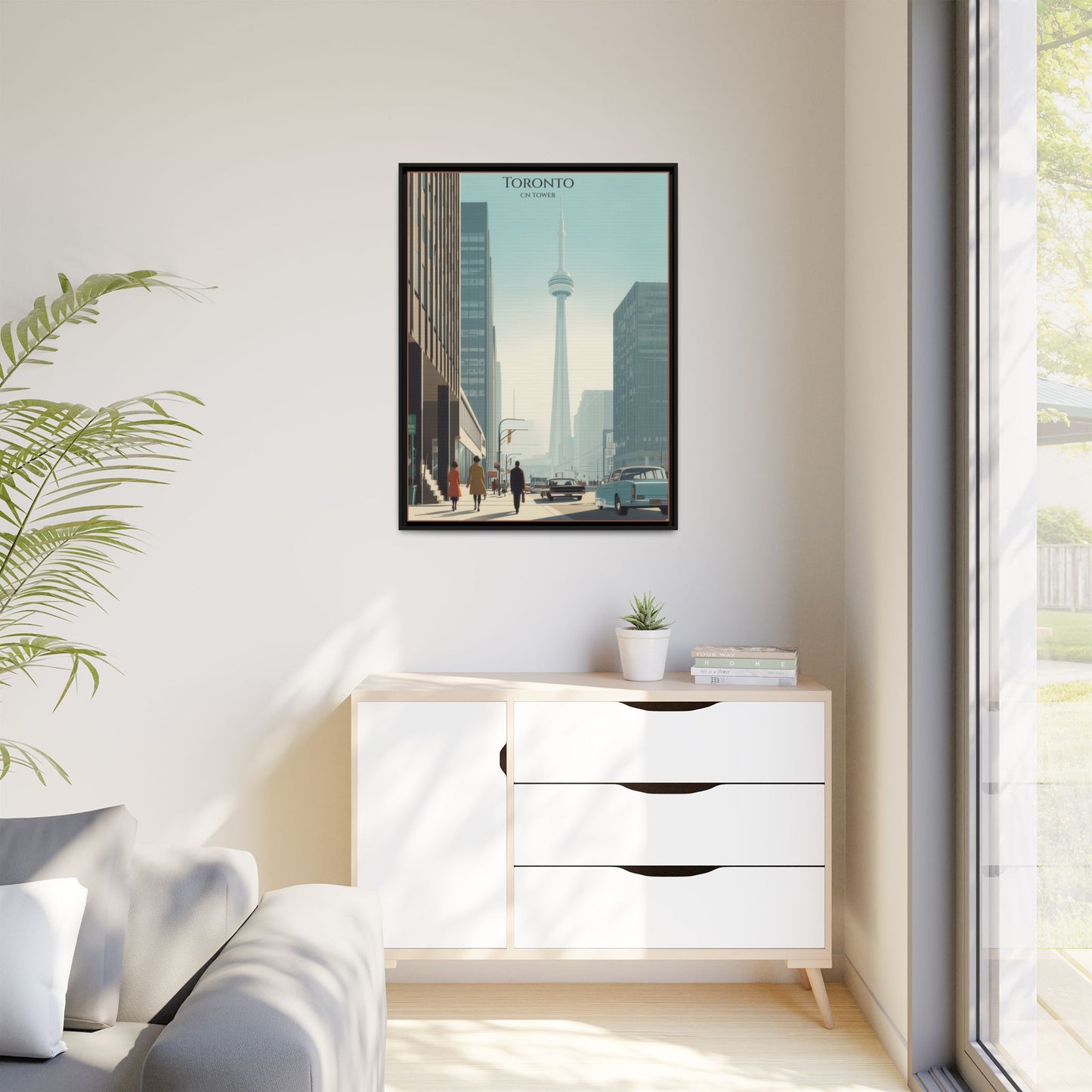Toronto CN Tower Vintage Travel Poster | Museum-Quality Fine Art Print
