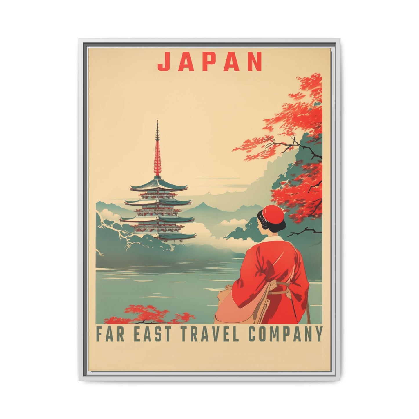 Japan Far East Travel Company Vintage Poster | Museum-Quality Fine Art Print