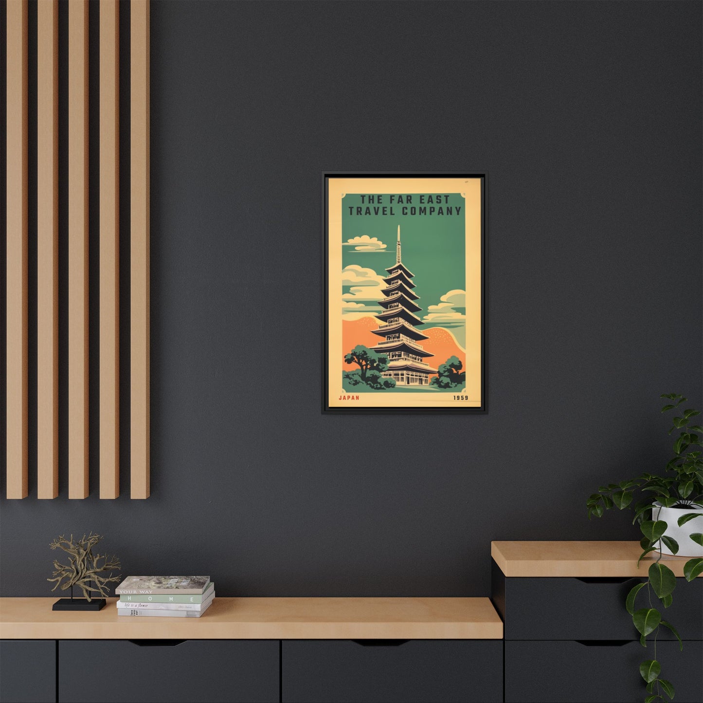 Japan Pagoda Vintage Poster | Museum-Quality Fine Art Print