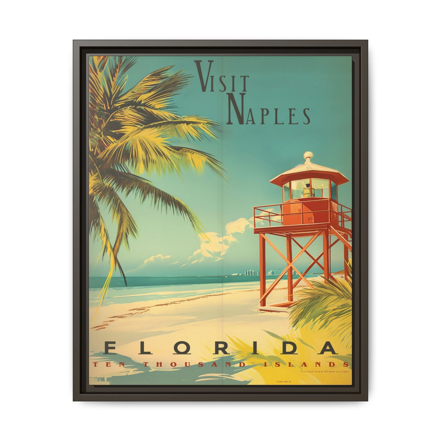Naples Florida Vintage Beach Poster | Museum-Quality Fine Art Print