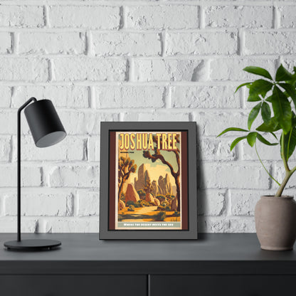 Joshua Tree Framed Poster - Vintage National Park Travel Print