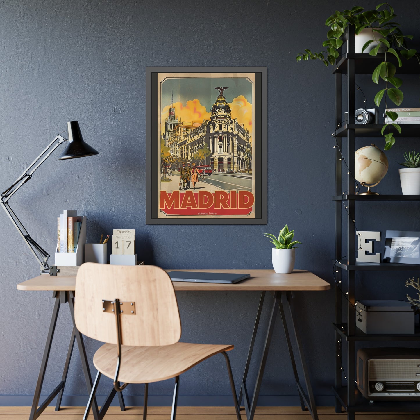 Madrid Vintage Travel Poster — Framed Paper Poster
