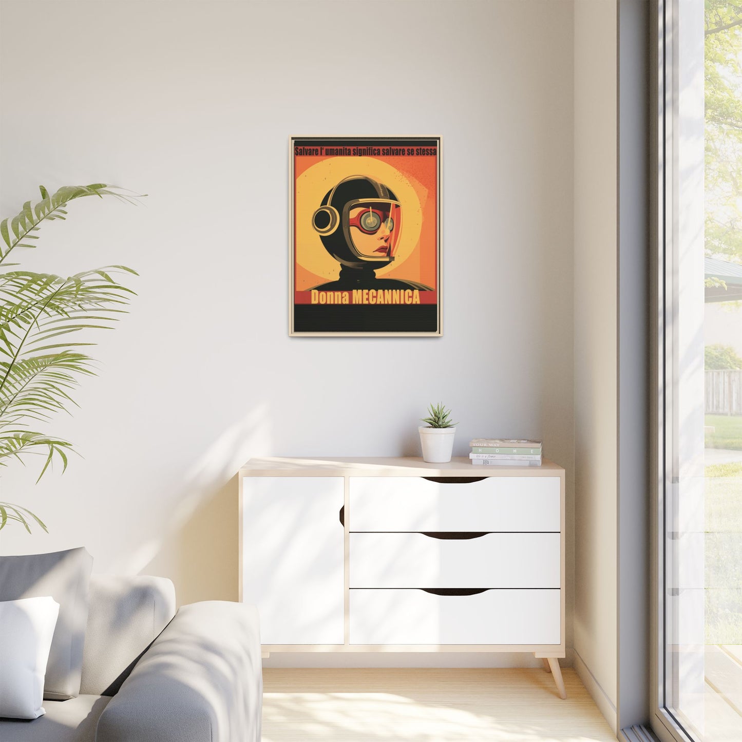 Donna Meccanica Retro Sci-Fi Vintage Poster | Museum-Quality Fine Art Print