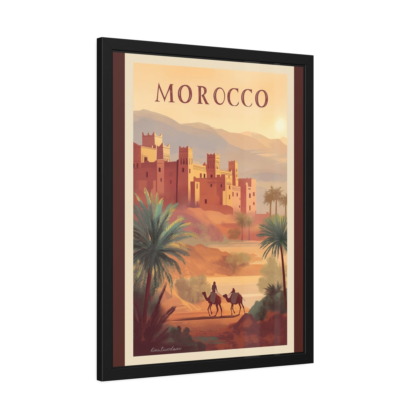 Morocco Vintage Travel Poster Framed Print
