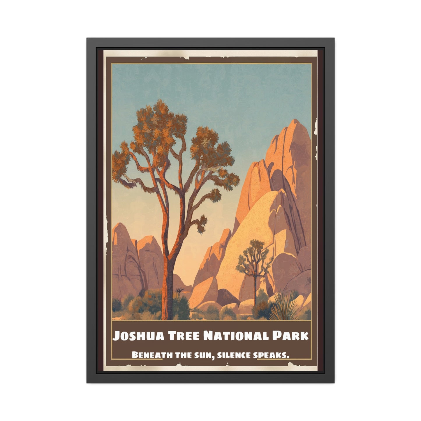 Framed Poster — Joshua Tree National Park Vintage Travel Art