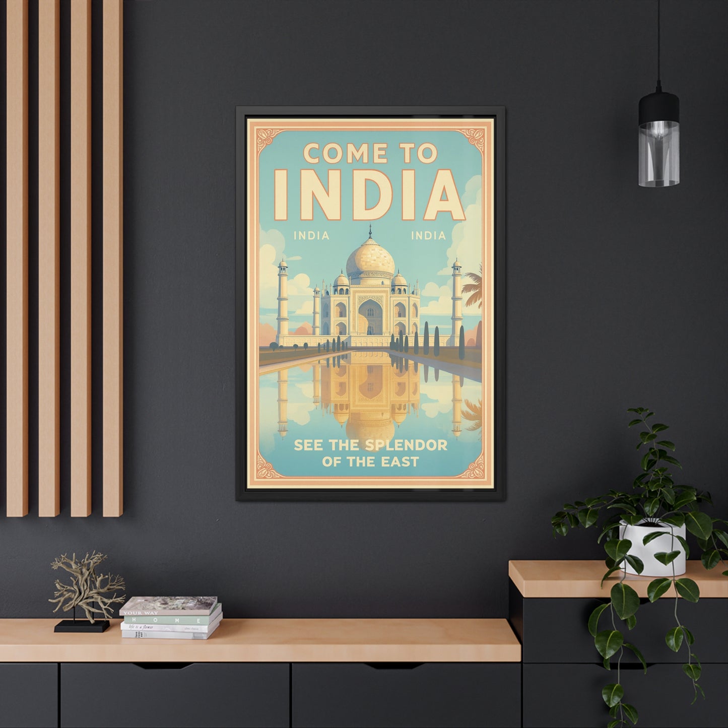 Vintage India Travel Framed Poster — See the Splendor of the East | Vintageanna_M