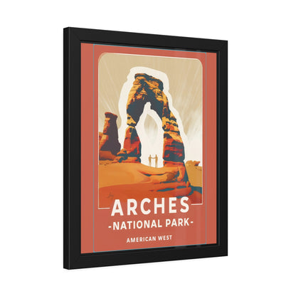Arches National Park Framed Poster — Vintage American West Travel Art