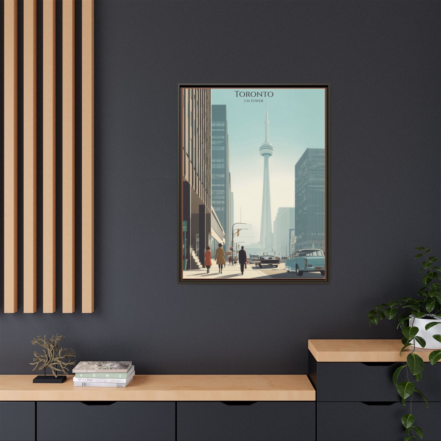 Toronto CN Tower Vintage Travel Poster | Museum-Quality Fine Art Print