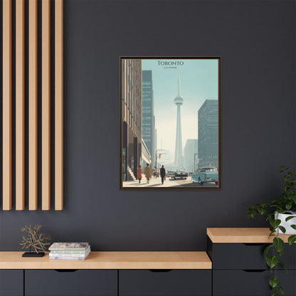 Toronto CN Tower Vintage Travel Poster | Museum-Quality Fine Art Print