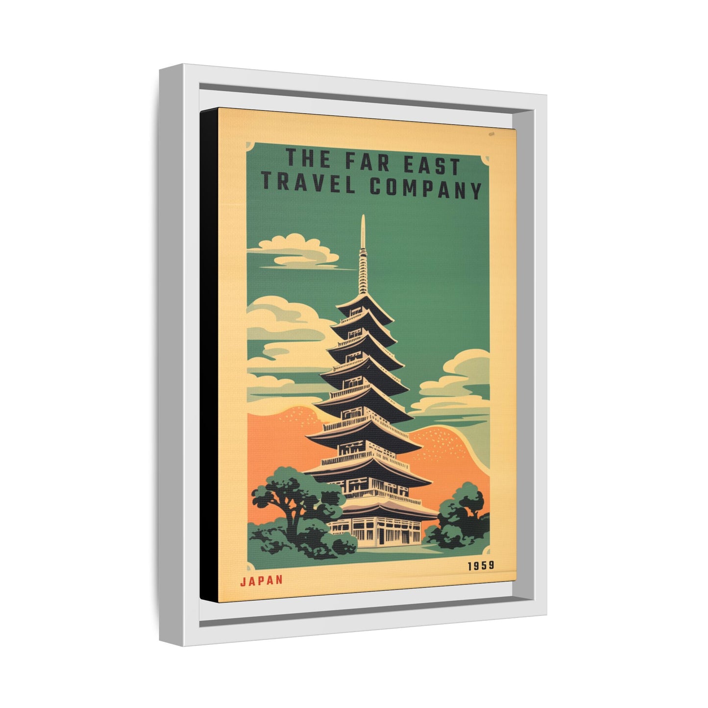 Japan Pagoda Vintage Poster | Museum-Quality Fine Art Print