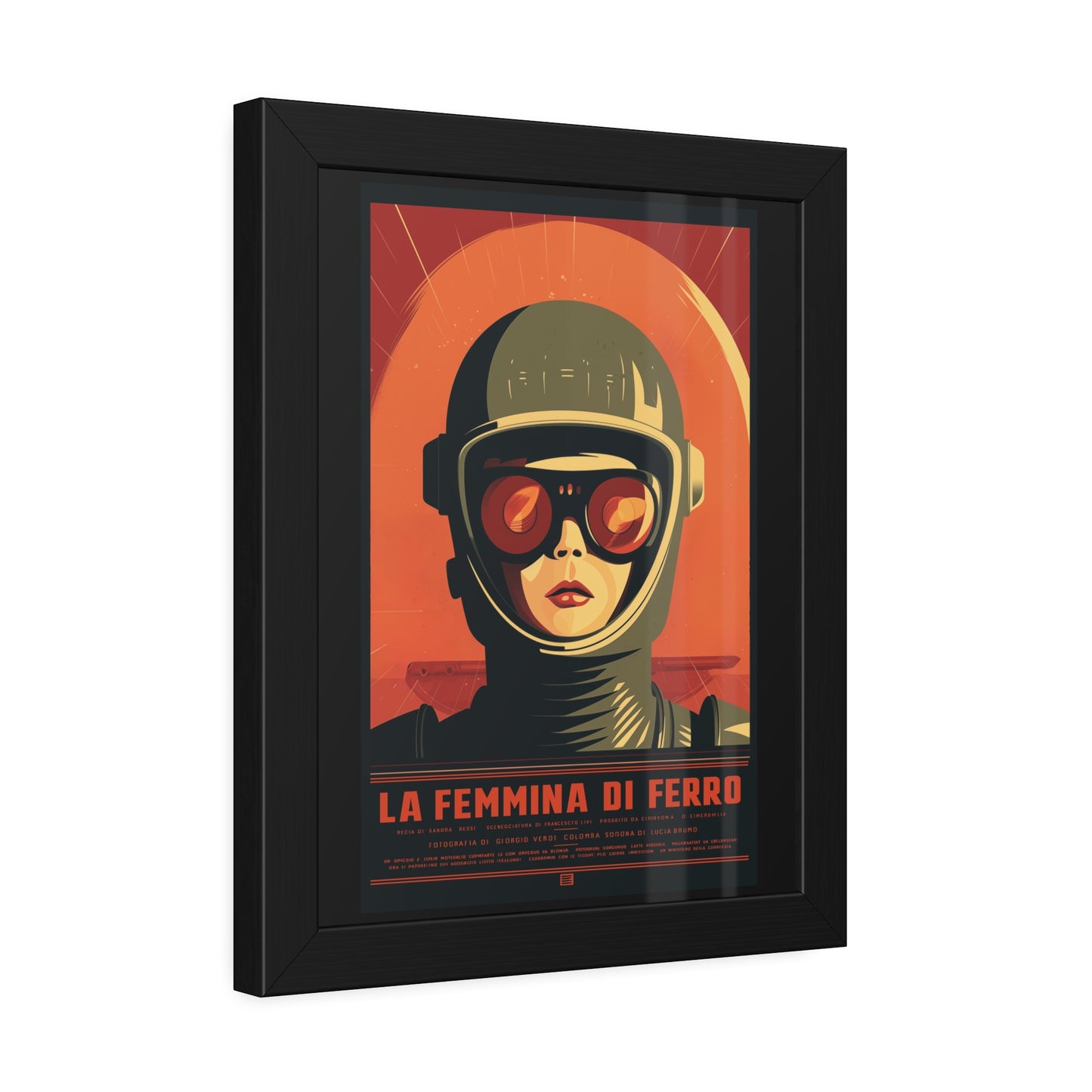 Framed Poster — La Femmina di Ferro Retro Sci‑Fi Art Print